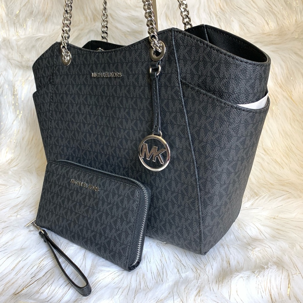 Michael Kors JETSET CHAIN SHOULDER BAG w/ WALLET - Picture 4 of 8